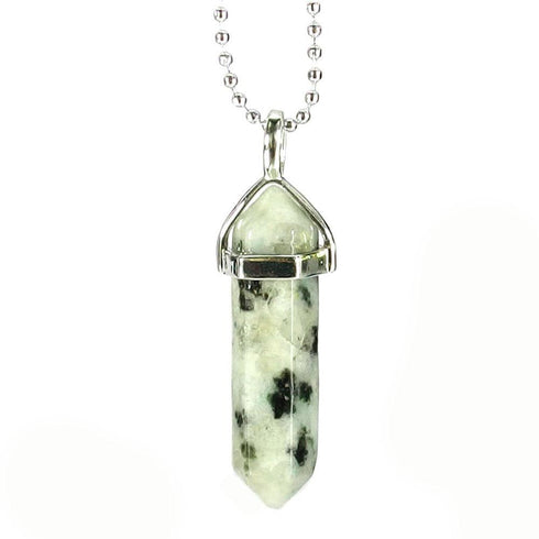 Lotus Jasper Gemstone Pendant Necklace